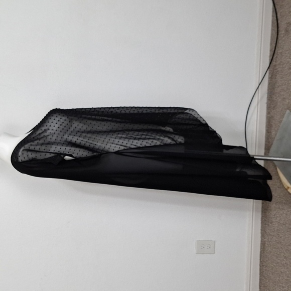 Cha Cha Vente Black Whimsigoth Sheer Swiss Dot High Low Witchy Dress Size 3X - Picture 5 of 12